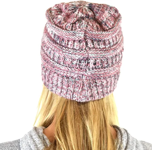 Miniatura 631 de C.C Trendy Warm Chunky Soft Stretch Cable Knit Beanie