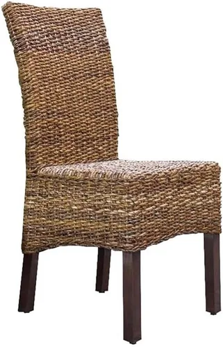 Miniatura 11 de BOWERY HILL Silla de comedor tejida a mano con hojas de abacá de 38 pulgadas de alto, mimbre y marco de madera, tamaño estándar perfecto