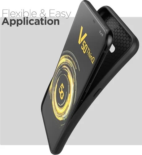 Miniatura 2 de ENCASED LG V50 ThinQ Case (Thin Armor) Slim Fit Flexible Grip Funda Teléfono - Negro