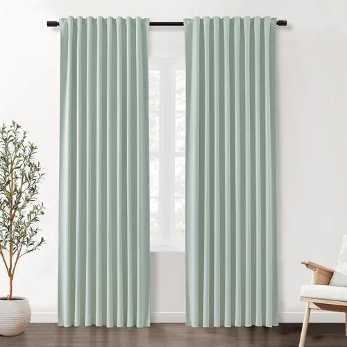 Miniatura 42 de SHINELAND Cortinas opacas cortas para ventanas de dormitorio, cortinas de baño, 45 pulgadas de largo