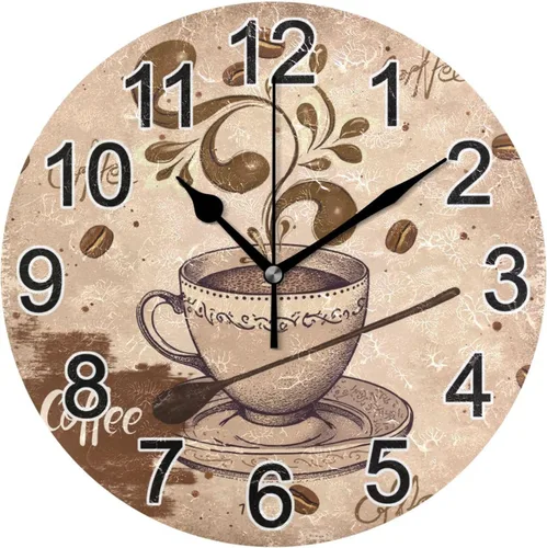 Miniatura 22 de Hummingbird - Reloj de pared de resorte redondo de 10 pulgadas, sin tictac, silencioso, funciona con pilas, reloj analógico atómico de cuarzo