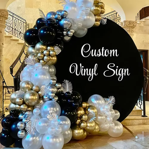 Miniatura 5 de Kit de arco de guirnalda de globos de Año Nuevo, globos de estrella de explosión negros y dorados, globos de estrella de explosión negra perla