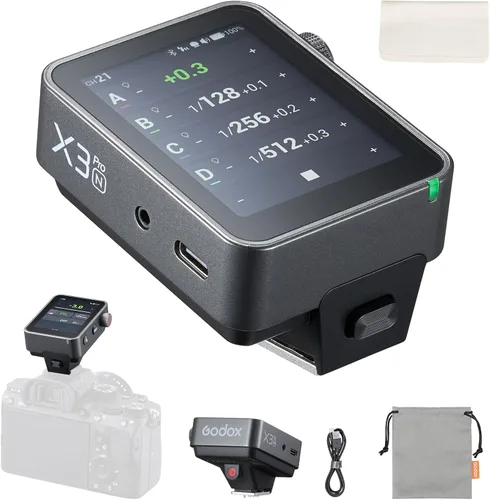 Godox Disparador de flash X3 Pro N X3Pro-N para Nikon, pantalla táctil de 2.4 pulgadas, 1/8000s HSS TTL TCM, carga USB-C, duración de la batería de