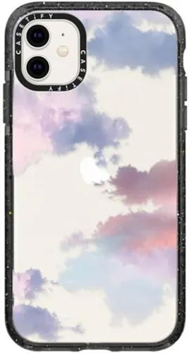 Miniatura 130 de CASETiFY Impact - Funda para iPhone 11 - Flower Power Retro - Negro Transparente