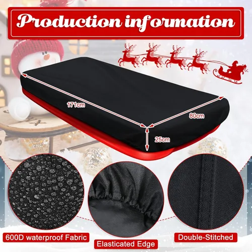 Miniatura 2 de Cubierta de viaje para pesca en hielo, cubierta de trineo 600d, impermeable, protector de almacenamiento de viaje para actividades al aire libre