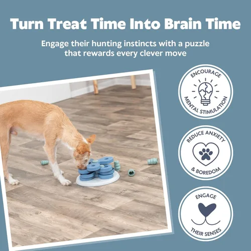 Miniatura 3 de TRIXIE Flower Tower - Juguete interactivo de actividad para perros, juego de rompecabezas de comida de nivel 3, dispensador de golosinas de desafío