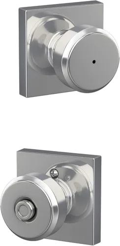 Miniatura 77 de SCHLAGE F51A BWE 622 - Pomo de puerta Bowery, cerradura de entrada con llave, color negro mate Mate negro