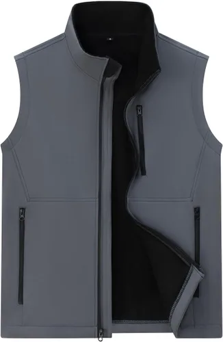 Miniatura 16 de Msmsse Chaleco ligero para hombre, con cuello alto, sin mangas, para senderismo, correr, golf