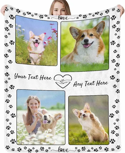 Miniatura 16 de Artsadd Manta de memoria personalizada, regalo personalizado con imagen de perro, manta conmemorativa, regalo de condolencias para amantes