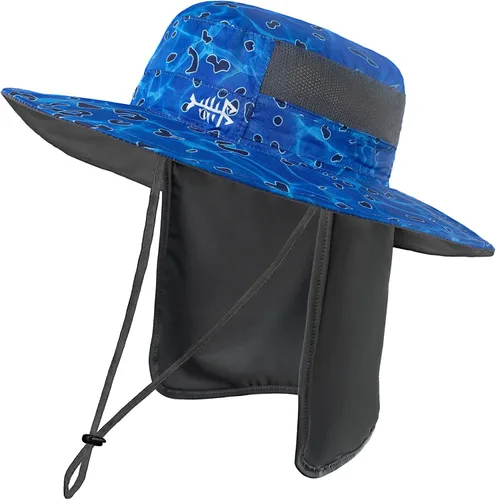 Miniatura 28 de BASSDASH Sombrero de pesca solar UPF 50+ resistente al agua con solapa desmontable para el cuello