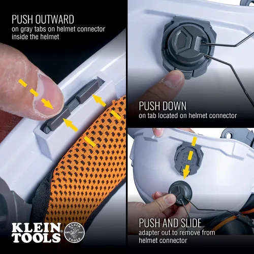 Miniatura 5 de Klein Tools 60532 orejeras con tapa y accesorio para casco de seguridad, 26dB NRR para construcción, fabricación, mantenimiento