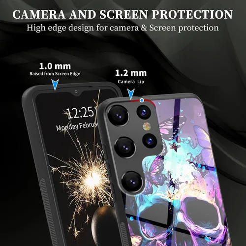 Miniatura 3 de Funda para Samsung Galaxy S22 Ultra Phone Grip con soporte expandible Soporte Soporte Kickstand, TPU suave a prueba de golpes Anti-arañazos Tapa