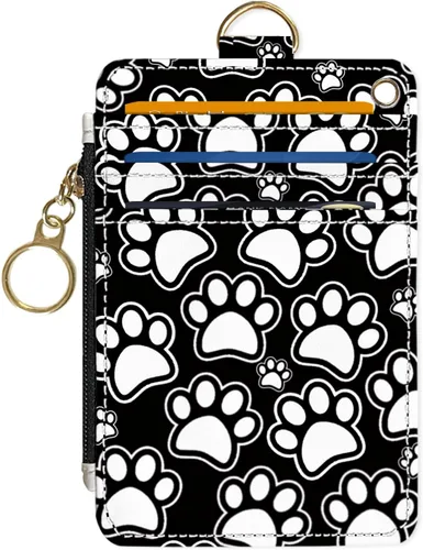 Miniatura 25 de Portafolios delgados con soporte para tarjeta de crédito, funda delgada de cuero PU con bloqueo RFID para viajes con ventana para ID, regalos