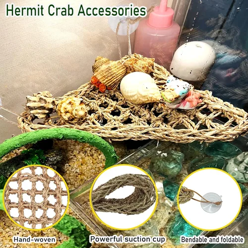 Miniatura 4 de Escalera de cangrejo ermitaño, juguete para escalar, accesorios de tanque de decoración de cangrejo ermitaño, decoración de hábitat de reptiles