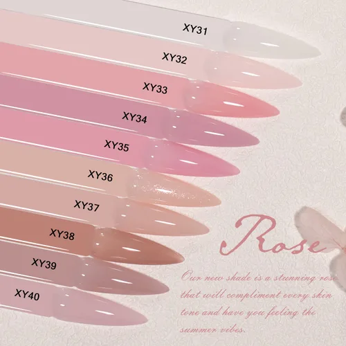 Miniatura 7 de SHOYUM Jelly Nude Juego de Esmaltes de Uñas de Gel, 10 Piezas Kit de Esmalte en Gel Transparente Blanco Lechoso Rosa UV LED Colores Barniz Arte