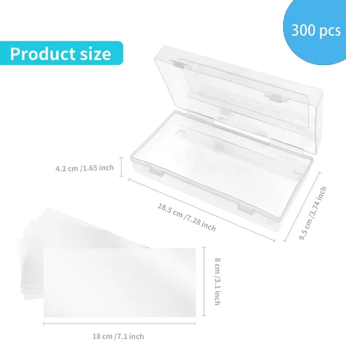 Miniatura 2 de 300 fundas de papel transparente para billetes, fundas individuales para coleccionistas, fundas protectoras de papel para billetes con estuche