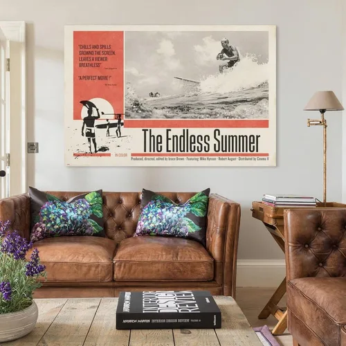 Miniatura 3 de Póster de película retro de verano infinito, pintura en lienzo, póster de arte de pared para dormitorio, sala de estar, decoración de 16 x 24