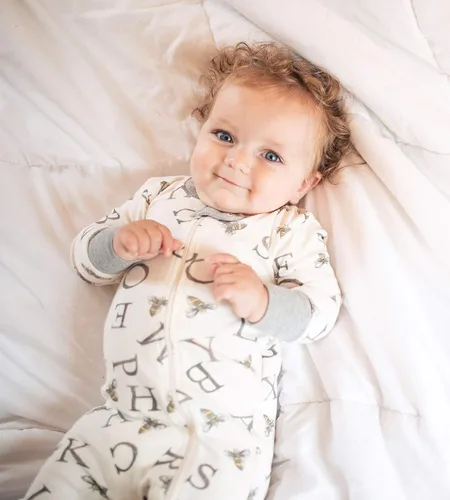 Miniatura 2 de Burts Bees Baby Pijama unisex para bebé con cremallera frontal antideslizante algodón orgánico