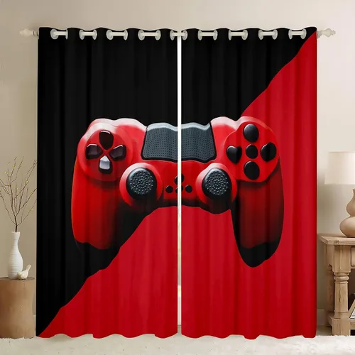 Miniatura 21 de Cortinas de ventana con bandera estadounidense, cortinas de fútbol para niños, 42 pulgadas de ancho x 84 pulgadas de largo, tratamientos de ventana