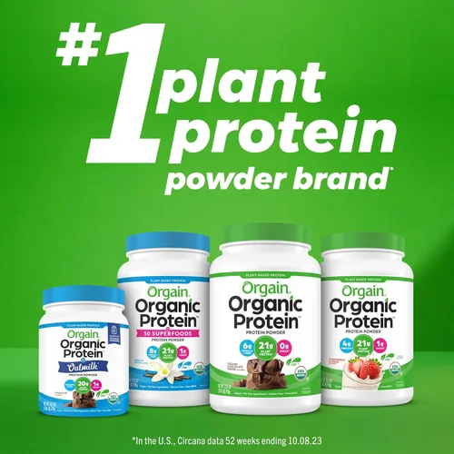 Miniatura 6 de Orgain Proteína orgánica vegana y orgánica + superalimentos en polvo, sabores de vainilla, proteína a base de plantas, sin gluten