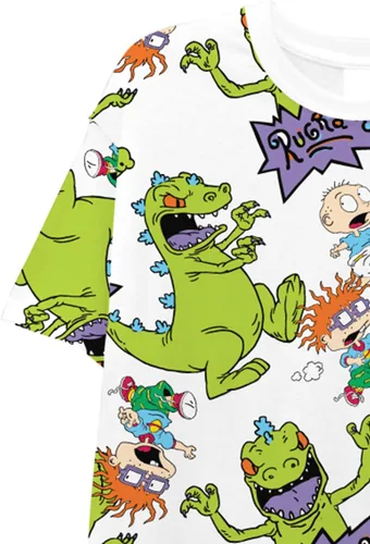 Miniatura 5 de Nickelodeon Camisa clásica Rewind para hombre - Rugrats, Ren & Stimpy y Hey Arnold Tie Dye