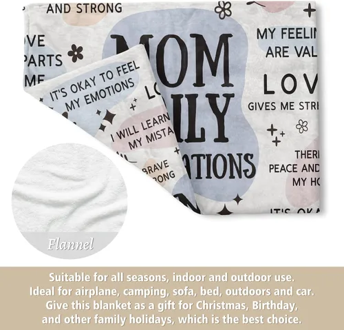 Miniatura 3 de BaubleDazz Manta de regalo para nueva mamá, afirmaciones diarias para mamá, regalo de embarazo posparto para madres primerizas, mamá futura ser