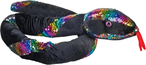 Miniatura 6 de Wild Republic 23398 - Peluche de serpiente de peluche, diseño de arcoíris con lentejuelas, regalo para niños, juguete de peluche, 36.0 in, relleno