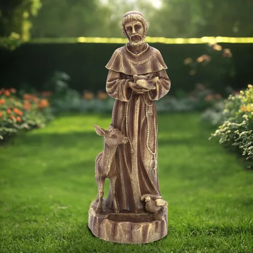 Miniatura 12 de LuxenHome - Estatua de Virgen María para exteriores, estatua religiosa de jardín de 30 pulgadas, estatua de la Santísima Madre al aire libre