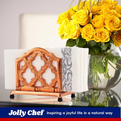 Miniatura 5 de JOLLY CHEF 100 toallas de mano desechables, suaves y absorbentes, servilletas para cena con sensación de lino, elegantes toallas de papel Plateado