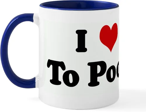 Miniatura 31 de CafePress Time To Poop Mugs Taza de café de cerámica de 11 oz (11.0 fl oz)