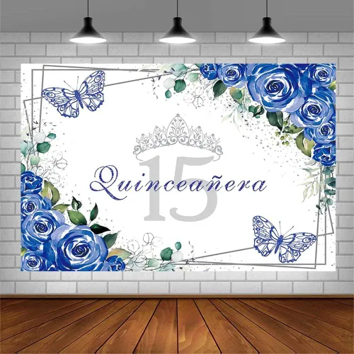 Miniatura 3 de Sendy Telón de fondo de quinceañera de 7 x 5 pies con membrillo de 15 años, suministros de decoración de fiesta de cumpleaños para niña, princesa