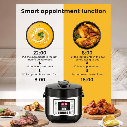 Miniatura 6 de NUWAVE Nutri-Pot - Olla a presión digital de 6 cuartos con sistema de seguridad Sure-Lock; olla interior antiadherente apta para lavavajillas; 11