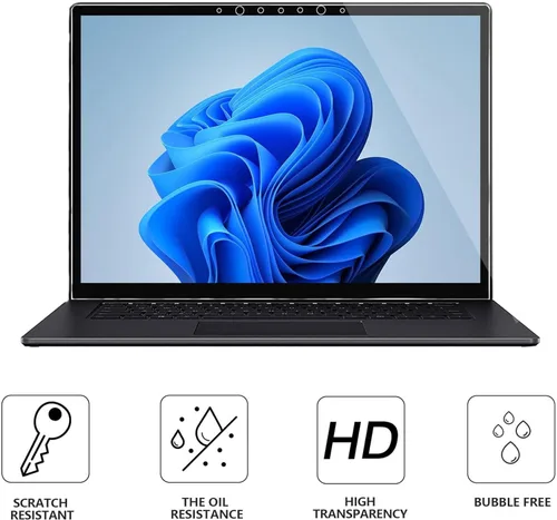 Miniatura 5 de Megoo Protector de pantalla para laptop Microsoft Surface de 13.5 pulgadas, vidrio templado, fácil instalación, pantalla ultra clara