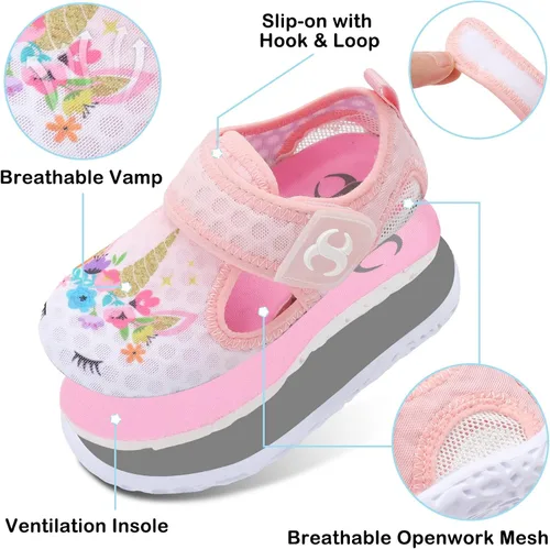 Miniatura 4 de Scurtain Zapatos de agua para niños pequeños, calcetines acuáticos de secado rápido para bebés, niños y niñas, zapatos de playa, zapatos de natación