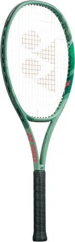 YONEX Percept - Raqueta de tenis 100D para adultos, nivel intermedio/avanzado, cuerdas de alto control de 18 x 19, verde oliva, tamaño de agarre 4
