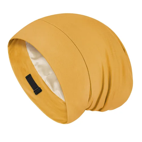 Miniatura 14 de Fittia Cofia de satén para dormir, sedosa sin encrespamiento para el cuidado de rizos, correa ajustable para no deslizarse, gorra para trenzas