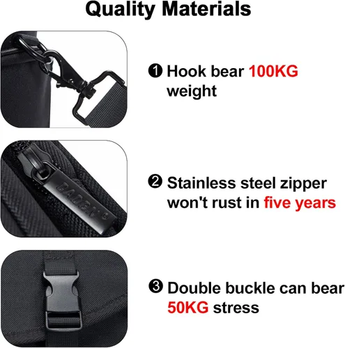 Miniatura 7 de CADeN Bolsa de hombro para cámara con soporte para trípode compatible con Nikon, Canon, Sony, cámaras DSLR SLR sin espejo impermeable (negro, grande)