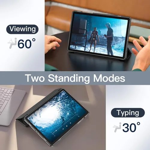 Miniatura 6 de JETech Funda para Samsung Galaxy Tab A9+ / A9 Plus de 11 pulgadas 2023, funda protectora delgada y translúcida trasera de tres pliegues para tablet