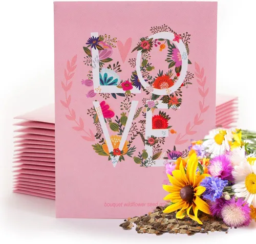 Miniatura 9 de All You Need is Love Bouquet 25 paquetes de flores silvestres para plantar, regalo perfecto de San Valentín, semillas de jardín para cultivar