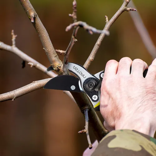 Miniatura 4 de Tijeras de podar de derivación de 8 pulgadas para jardinería, tijeras de jardín ultra afiladas resistentes con agarre ergonómico antideslizante
