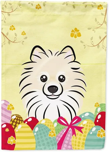 Miniatura 96 de Caroline's Treasures BB1920CHF - Bandera de caza de huevos de Pascua con diseño de bulldog francés, para casa, gran porche, para colgar en la pared