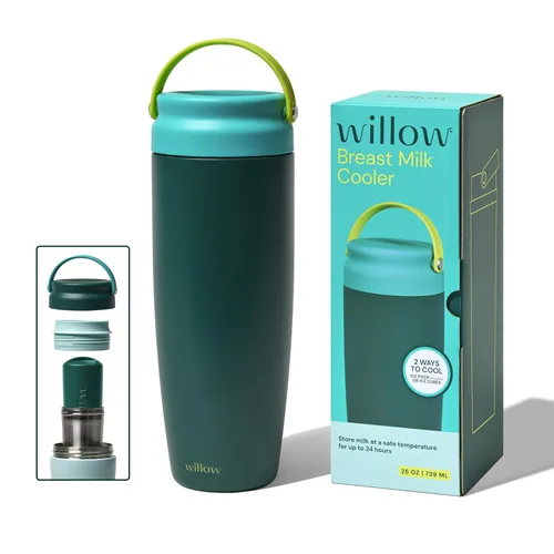 Miniatura 10 de Willow - Enfriador portátil de leche materna de 25 onzas - Mantiene la leche materna fría durante 24 horas - Acero inoxidable - Uso con bolsa