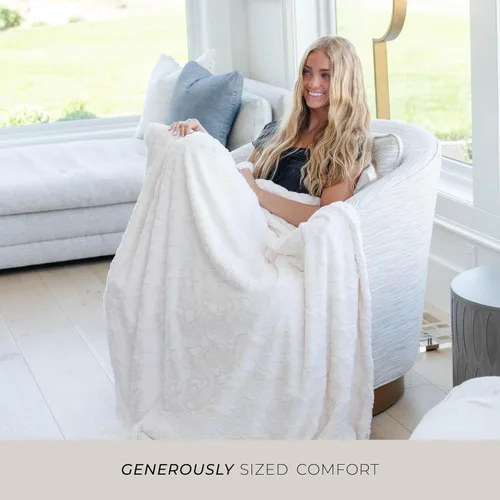 Miniatura 2 de GRACED SOFT LUXURIES Manta Throw más suave, cálida, elegante y acogedora de piel sintética estética para viajes, hogar, cama, sofá, sillón, sala