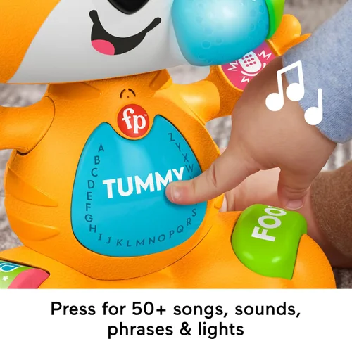 Miniatura 4 de Fisher-Price Juguete de aprendizaje para bebés Link Squad Bop & Groove Tiger con música y luces para mayores de 9 meses, compatible solo