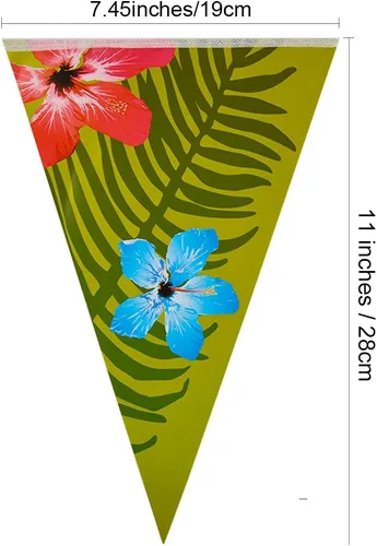 Miniatura 2 de FEPITO Paquete de 2 pancartas hawaianas con banderines tropicales Luau de 19.7 ft para decoración de fiesta de playa de verano Luau Tiki