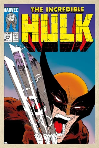 Miniatura 5 de Marvel Comics X-Men - Póster de pared de Wolverine Incredible Hulk #340, 34 pulgadas de largo x 22.4 pulgadas de ancho, versión premium sin marco