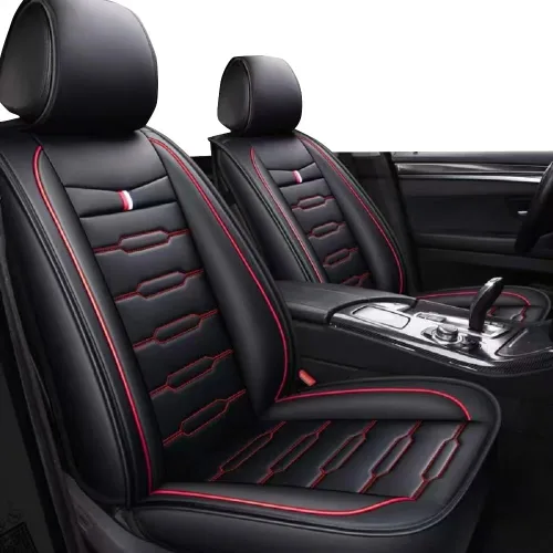 Miniatura 10 de Fundas de Asiento de Coche de Piel, Juego Completo de Fundas de Asiento de Cobertura Total, Fundas de Asiento Automotrices Universales para Coches