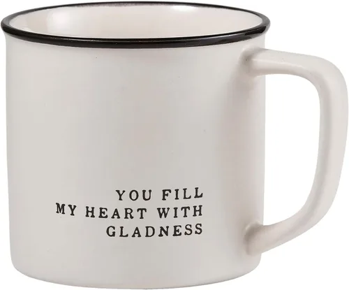 Miniatura 18 de Santa Barbara Design Studio Tazas de café en blanco y negro con diseños cara a cara, taza de gres, 16 onzas, Anti-Social
