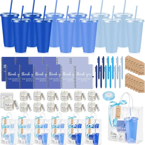 Miniatura 14 de Nuogo Juego de 6 premios de ducha para padres para jugadores, adultos, incluye vaso de plástico, cuaderno, velas perfumadas, bolígrafo, bolsa