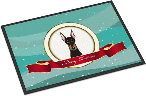 Miniatura 147 de Caroline's Treasures BB1616MAT - Tapete para puerta delantera de árbol de Navidad y sabueso afgano de 18 x 27 pulgadas, para interiores